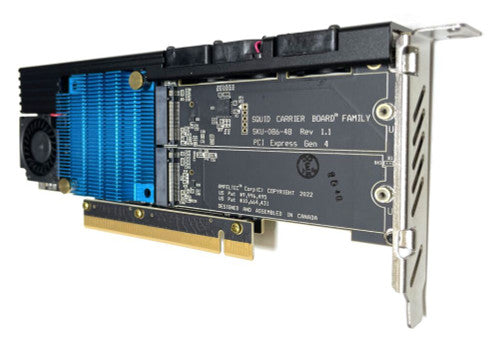 Squid PCI Express Gen 4 Carrier Board for four (4) M.2 NVME PCIe Gen 4 SSD modules Squid PCI Express Gen 4 Carrier Board for four (4) M.2 NVME PCIe Gen 4 SSD modules